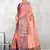 Peach Banarasi Cotton Silk Saree With Blouse