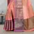 Peach Banarasi Cotton Silk Saree With Blouse