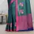 Dark Teal Banarasi Tanchoi Art Muslin Silk Saree With Blouse
