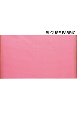Pink Banarasi Tanchoi Art Muslin Silk Saree With Blouse 4