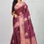 Magenta Banarasi Art Silk Saree With Blouse