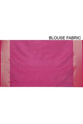 Magenta Banarasi Art Silk Saree With Blouse 4