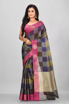 Multicolor Banarasi Art Silk Saree With Blouse