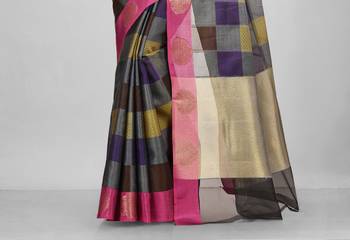 Multicolor Banarasi Art Silk Saree With Blouse 3