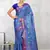BlueBanarasi Art Silk Saree With Blouse