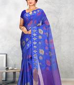 Royal Blue Banarasi Art Silk Saree With Blouse