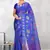 Royal Blue Banarasi Art Silk Saree With Blouse
