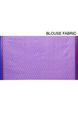 Royal Blue Banarasi Art Silk Saree With Blouse 4