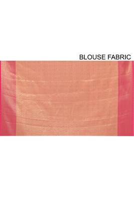 Mustard Zari Kota Doria Art Silk Saree With Blouse 4