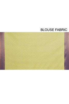 Light Green Banarasi Tanchoi Art Muslin Silk Saree With Blouse 4