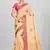 Beige Banarasi Tanchoi Art Muslin Silk Saree With Blouse