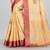 Beige Banarasi Tanchoi Art Muslin Silk Saree With Blouse