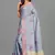 Light Blue Banarasi Tanchoi Art Muslin Silk Saree With Blouse