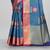 Teal Banarasi Tanchoi Art Muslin Silk Saree With Blouse