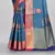 Teal Banarasi Tanchoi Art Muslin Silk Saree With Blouse