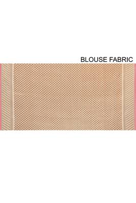 Light Beige Banarasi Cotton Silk Saree With Blouse 4