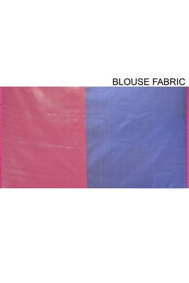 Navy Blue and Fuchsia Kanchipuram Art Silk Saree With Blouse 4