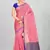 Pink Banarasi Supernet Blended Cotton Saree With Blouse
