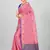 Pink Banarasi Supernet Blended Cotton Saree With Blouse