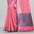 Pink Banarasi Supernet Blended Cotton Saree With Blouse
