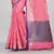 Pink Banarasi Supernet Blended Cotton Saree With Blouse