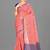 Peach Banarasi Supernet Blended Cotton Saree With Blouse