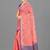 Peach Banarasi Supernet Blended Cotton Saree With Blouse