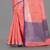 Peach Banarasi Supernet Blended Cotton Saree With Blouse
