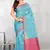 Blue Banarasi Supernet Blended Cotton Saree With Blouse