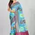 Blue Banarasi Supernet Blended Cotton Saree With Blouse