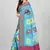 Blue Banarasi Supernet Blended Cotton Saree With Blouse