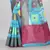 Blue Banarasi Supernet Blended Cotton Saree With Blouse
