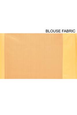 Peach Banarasi Brocade Art Silk Saree With Blouse 4