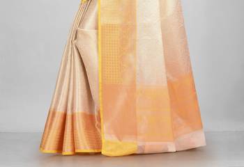 Silver Banarasi Brocade Art Silk Saree With Blouse 3
