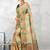 Multicolor Banarasi Cotton Silk Saree With Blouse
