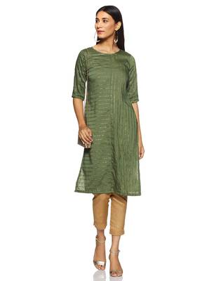Green printed cotton cotton-kurtis 1