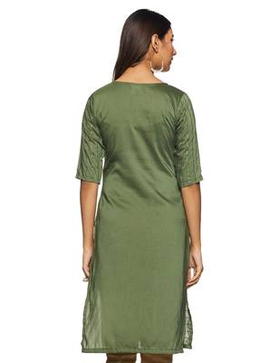 Green printed cotton cotton-kurtis 2