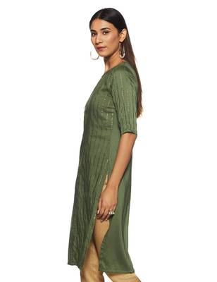 Green printed cotton cotton-kurtis 3