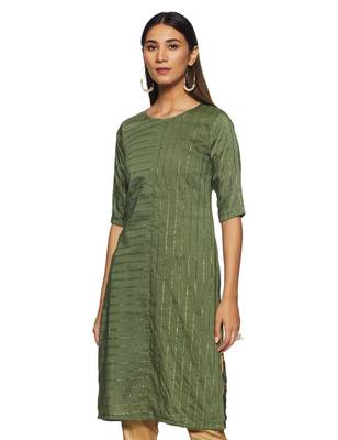 Green printed cotton cotton-kurtis 4