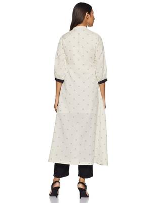 White woven cotton cotton-kurtis 2