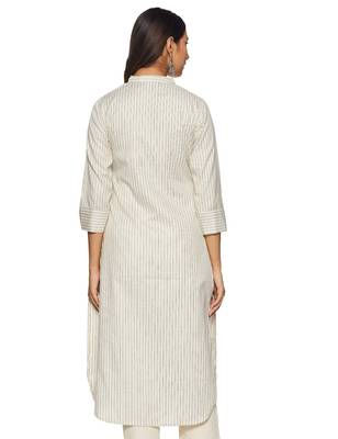 Off-white woven cotton cotton-kurtis 2