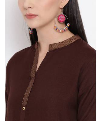 Brown Printed Straight Kurta 6