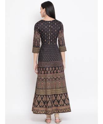 Grey Printed Anarkali Kurta 4