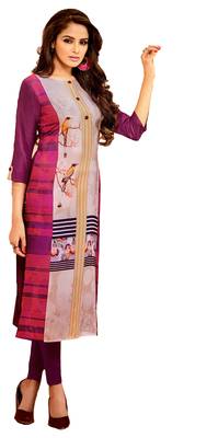 pink crepe rayon party wear kurtis 1