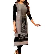 grey crepe rayon party wear kurtis