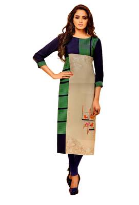 multicolor crepe rayon party wear kurtis 1
