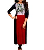 pink crepe rayon party wear kurtis