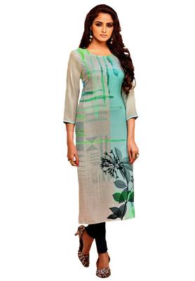 multicolor crepe rayon party wear kurtis 1