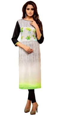 white crepe rayon party wear kurtis 1