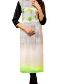 white crepe rayon party wear kurtis